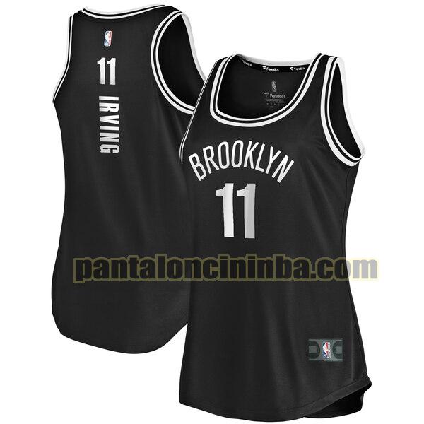 Maglia Donna basket Kyrie Irving 11 Brooklyn Nets Nero clasico