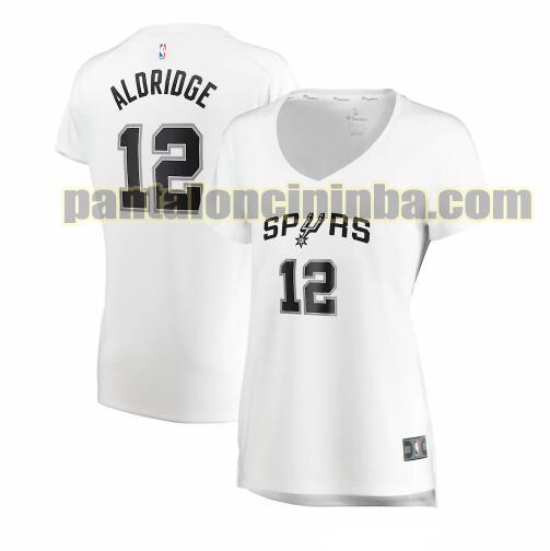 Maglia Donna basket LaMarcus Aldridge 12 San Antonio Spurs Bianco association edition