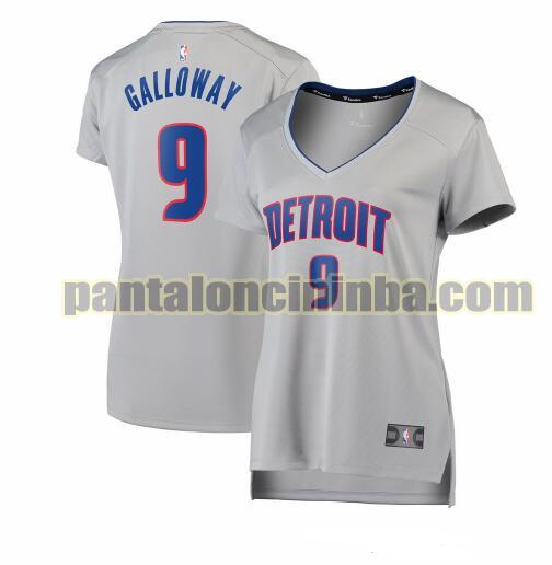 Maglia Donna basket Langston Galloway 9 Detroit Pistons Grigio statement edition