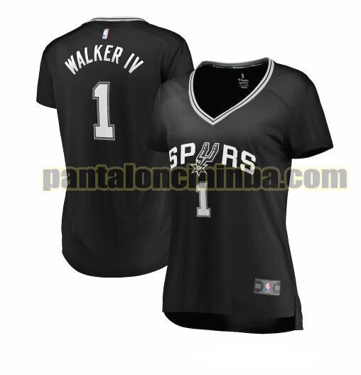 Maglia Donna basket Lonnie Walker 1 San Antonio Spurs Nero icon edition