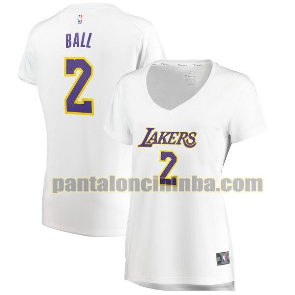 Maglia Donna basket Lonzo Ball 2 Los Angeles Lakers Bianco association edition