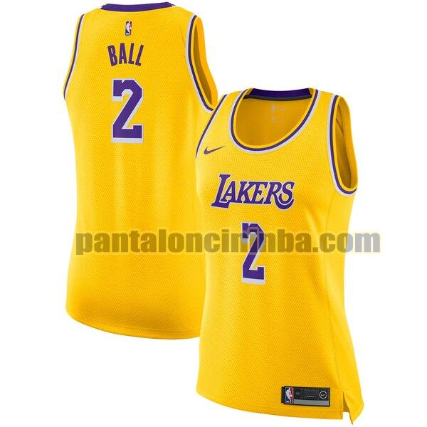 Maglia Donna basket Lonzo Ball 2 Los Angeles Lakers Giallo Nike icon edition