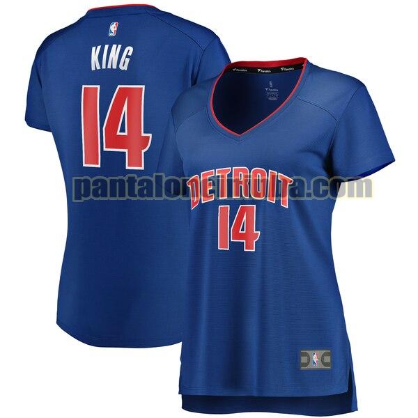 Maglia Donna basket Louis King 14 Detroit Pistons Blu icon edition