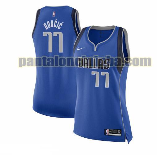 Maglia Donna basket Luka Doncic 77 Dallas Mavericks Blu Nike icon edition