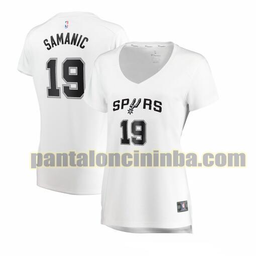 Maglia Donna basket Luka Samanic 19 San Antonio Spurs Bianco association edition