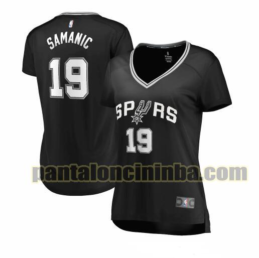 Maglia Donna basket Luka Samanic 19 San Antonio Spurs Nero icon edition