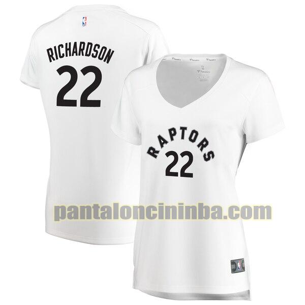 Maglia Donna basket Malachi Richardson 22 Toronto Raptors Bianco association edition