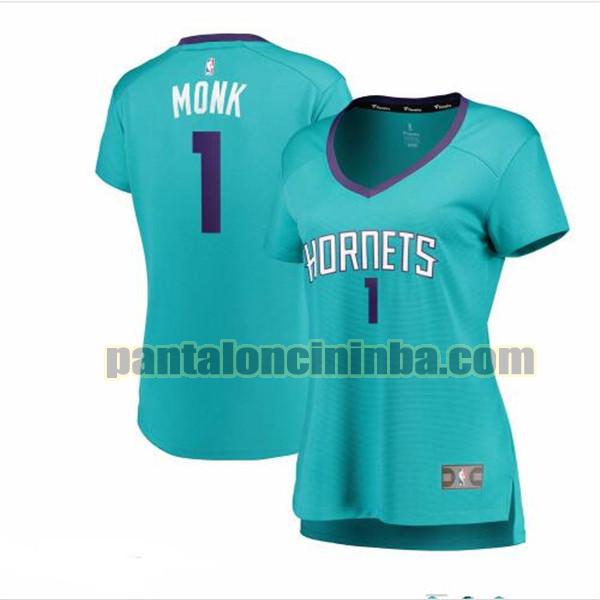 Maglia Donna basket Malik Monk 1 Charlotte Hornets Verde Bluado clasico