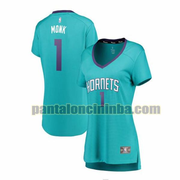 Maglia Donna basket Malik Monk 1 Charlotte Hornets Verde Bluado icon edition