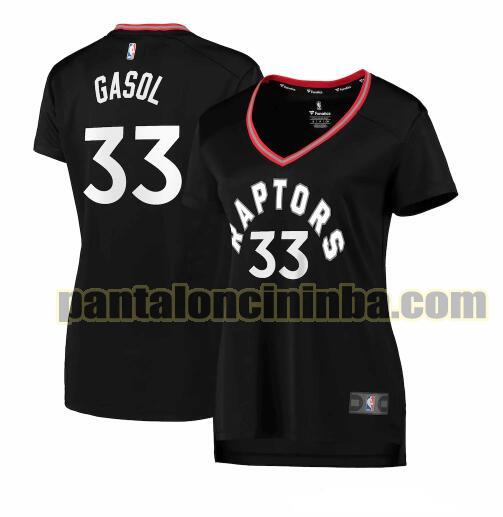 Maglia Donna basket Marc Gasol 33 Toronto Raptors Nero statement edition