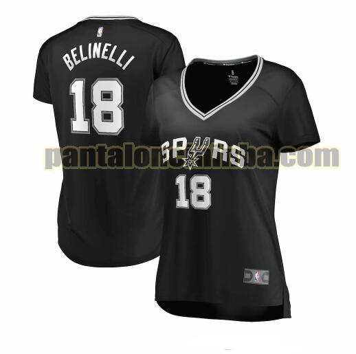 Maglia Donna basket Marco Belinelli 18 San Antonio Spurs Nero icon edition