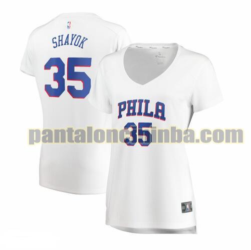 Maglia Donna basket Marial Shayok 35 Philadelphia 76ers Bianco association edition