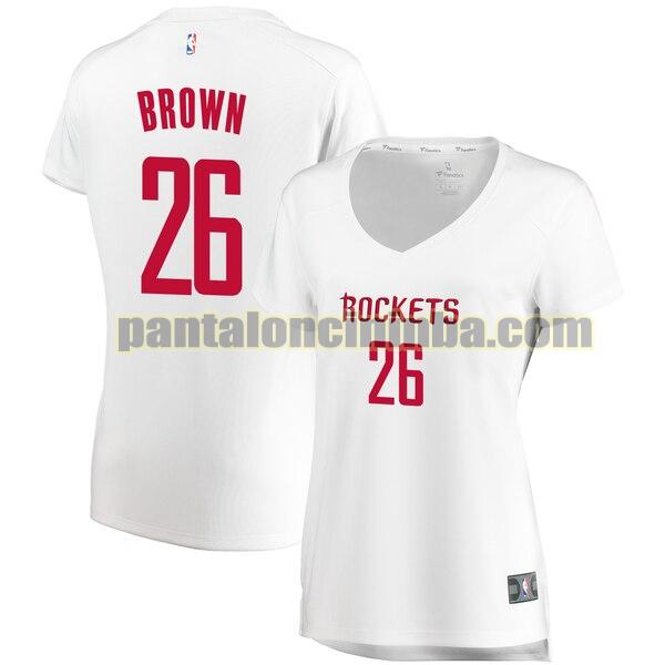 Maglia Donna basket Markel Brown 26 Houston Rockets Bianco association edition