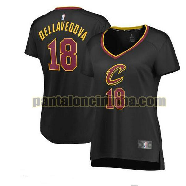 Maglia Donna basket Matthew Dellavedova 18 Cleveland Cavaliers Nero statement edition