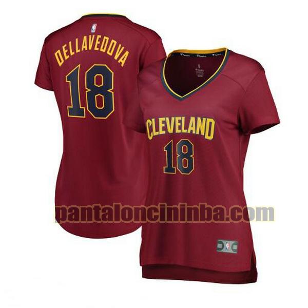 Maglia Donna basket Matthew Dellavedova 18 Cleveland Cavaliers Rosso icon edition