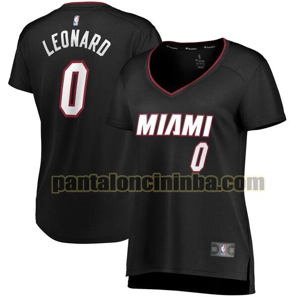 Maglia Donna basket Meyers Leonard 0 Miami Heat Nero icon edition