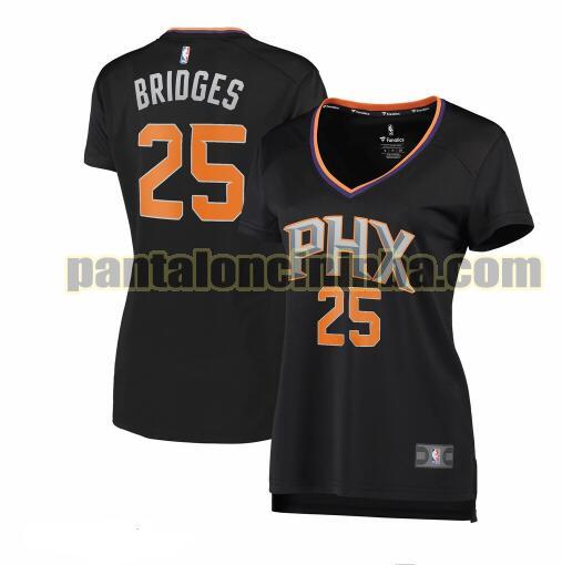 Maglia Donna basket Mikal Bridges 25 Phoenix Suns Nero statement edition