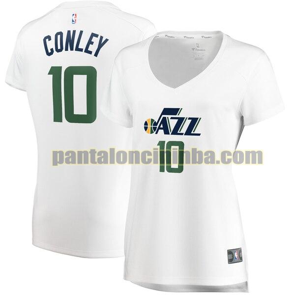 Maglia Donna basket Mike Conley 10 Utah Jazz Bianco association edition