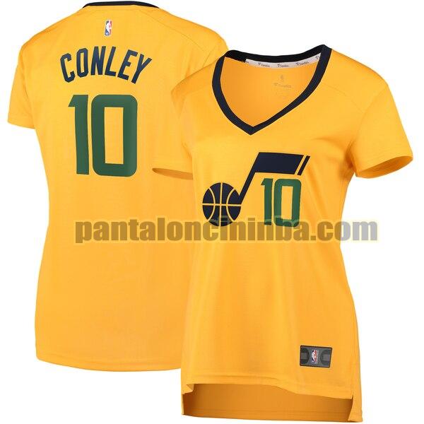 Maglia Donna basket Mike Conley 10 Utah Jazz Giallo statement edition