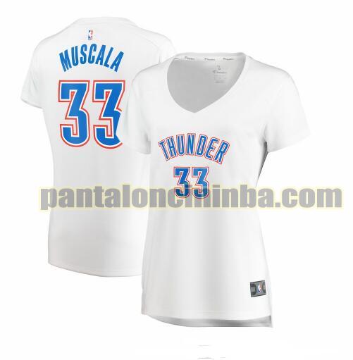 Maglia Donna basket Mike Muscala 33 Oklahoma City Thunder Bianco association edition