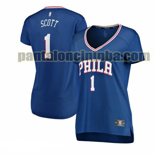 Maglia Donna basket Mike Scott 1 Philadelphia 76ers Blu icon edition