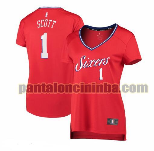 Maglia Donna basket Mike Scott 1 Philadelphia 76ers Rosso statement edition