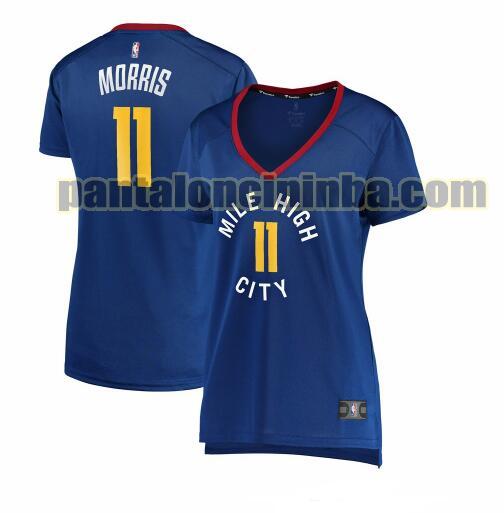 Maglia Donna basket Monte Morris 11 Denver Nuggets Blu statement edition