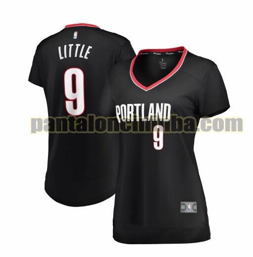 Maglia Donna basket Nassir Little 9 Portland Trail Blazers Nero icon edition