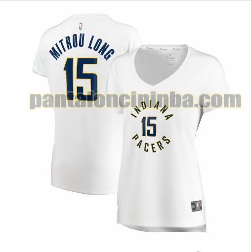 Maglia Donna basket Naz Mitrou-Long 15 Indiana Pacers Bianco association edition