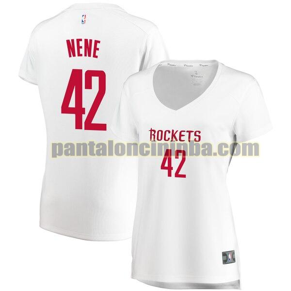 Maglia Donna basket Nene Hilario 42 Houston Rockets Bianco association edition