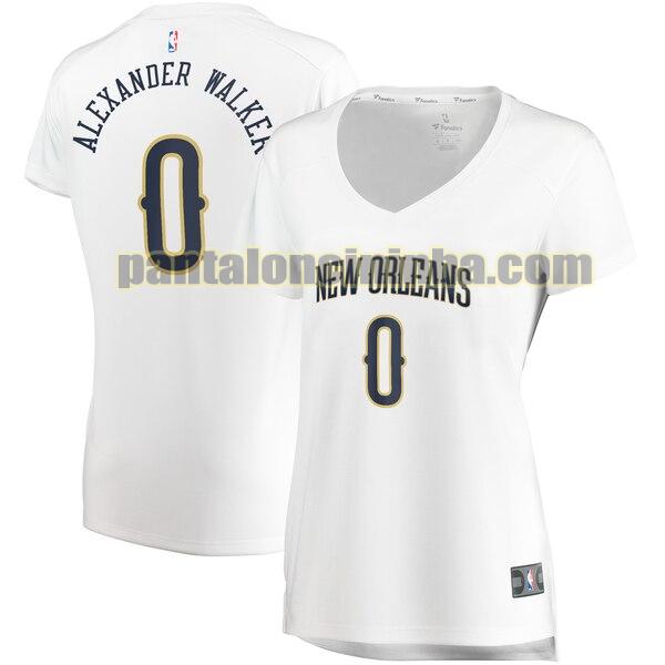 Maglia Donna basket Nickeil Alexander-Walker 0 New Orleans Pelicans Bianco association edition