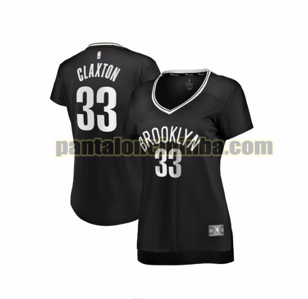 Maglia Donna basket Nicolas Claxton 33 Brooklyn Nets Nero icon edition