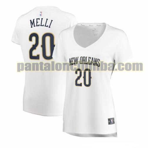 Maglia Donna basket Nicolo Melli 20 New Orleans Pelicans Bianco association edition