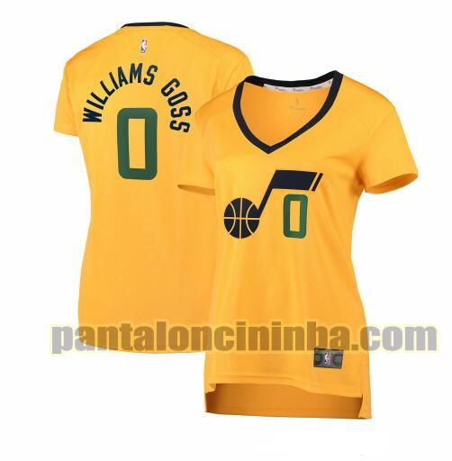 Maglia Donna basket Nigel Williams-Goss 0 Utah Jazz Giallo statement edition