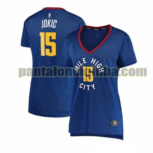 Maglia Donna basket Nikola Jokic 15 Denver Nuggets Blu statement edition