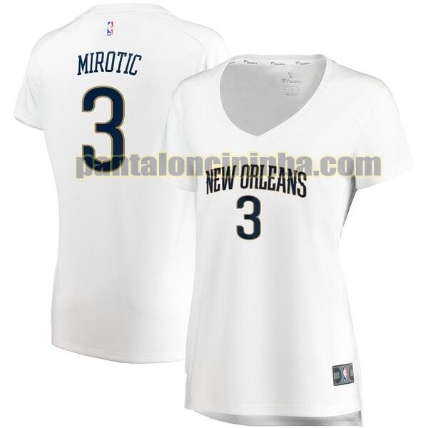 Maglia Donna basket Nikola Mirotic 3 New Orleans Pelicans Bianco association edition