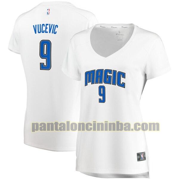 Maglia Donna basket Nikola Vucevic 9 Orlando Magic Bianco association edition