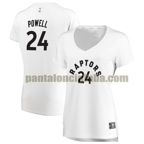 Maglia Donna basket Norman Powell 24 Toronto Raptors Bianco association edition