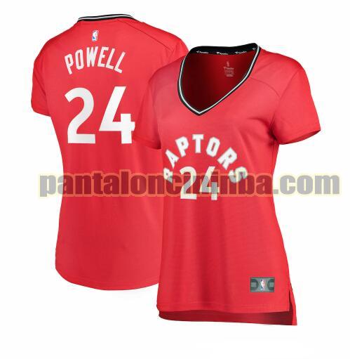 Maglia Donna basket Norman Powell 24 Toronto Raptors Rosso icon edition