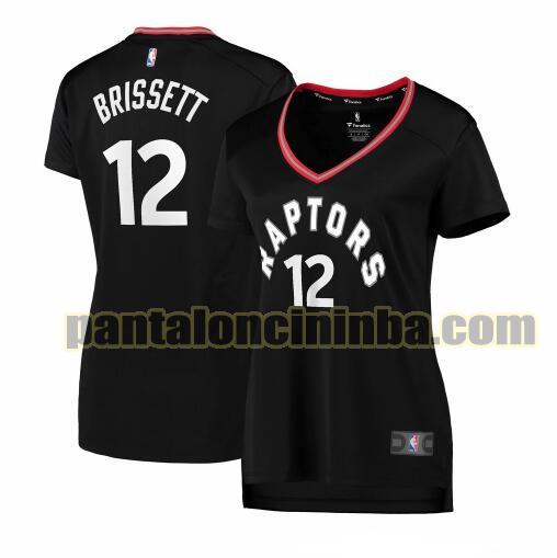 Maglia Donna basket Oshae Brissett 12 Toronto Raptors Nero statement edition