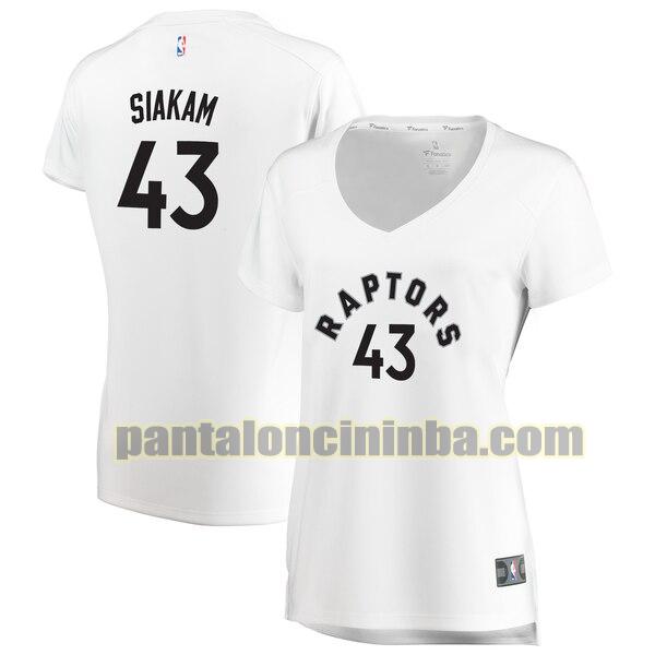 Maglia Donna basket Pascal Siakam 43 Toronto Raptors Bianco association edition