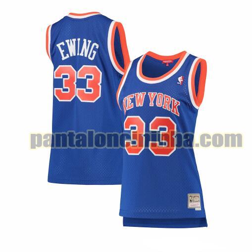 Maglia Donna basket Patrick Ewing 33 New York Knicks Blu hardwood classics