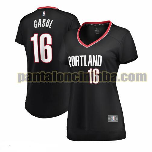 Maglia Donna basket Pau Gasol 16 Portland Trail Blazers Nero icon edition