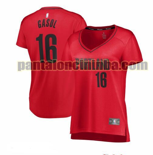 Maglia Donna basket Pau Gasol 16 Portland Trail Blazers Rosso statement edition