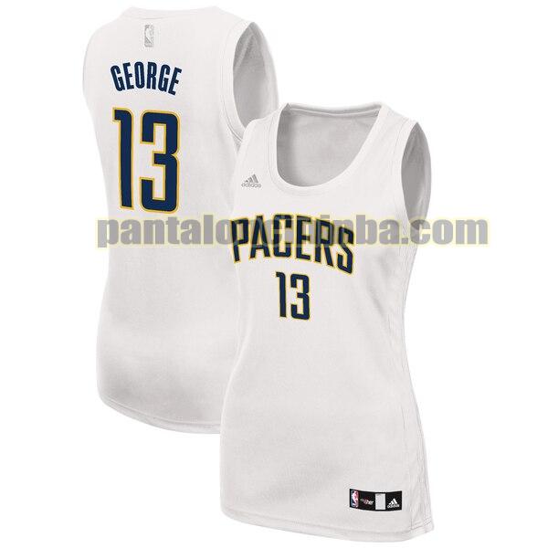 Maglia Donna basket Paul George 13 Indiana Pacers Bianco Replica de moda