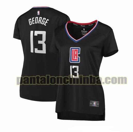 Maglia Donna basket Paul George 13 Los Angeles Clippers Nero statement edition