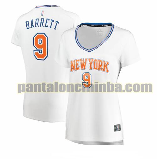Maglia Donna basket RJ Barrett 9 New York Knicks Bianco statement edition