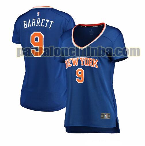 Maglia Donna basket RJ Barrett 9 New York Knicks Blu icon edition
