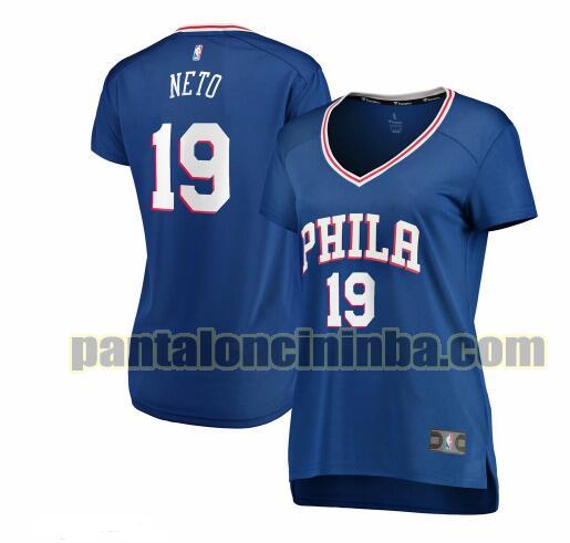 Maglia Donna basket Raul Neto 19 Philadelphia 76ers Blu icon edition