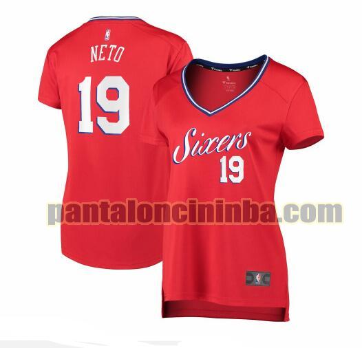 Maglia Donna basket Raul Neto 19 Philadelphia 76ers Rosso statement edition